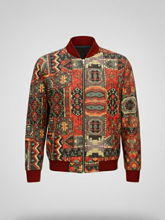 Tapestry Print Bomber Jacket
