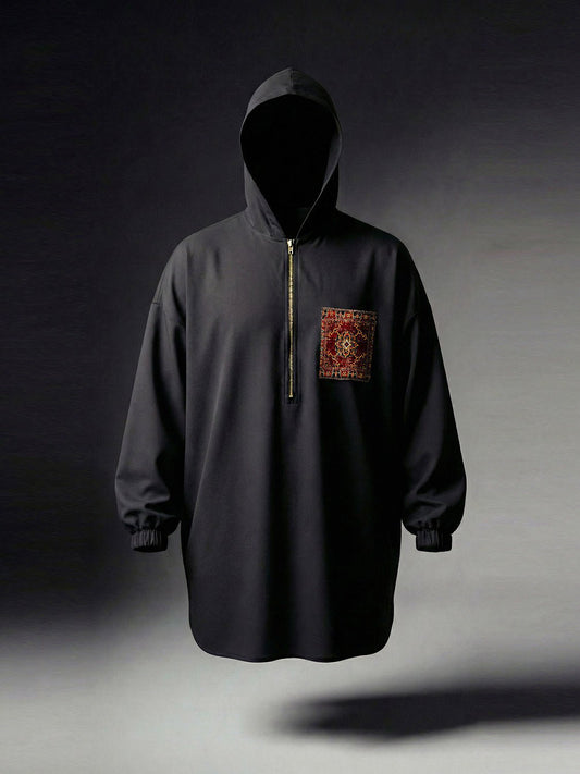 Bazaar Kohl Oversized Hooded Kurta Trouser - Number3Clothing