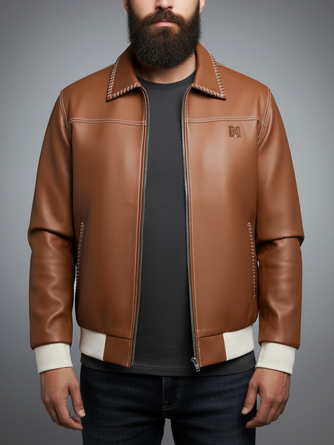 Classic Brown Leather Jacket - Number3Clothing Classic Brown Leather Jacket - Number3Clothing