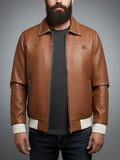 Classic Brown Leather Jacket - Number3Clothing Classic Brown Leather Jacket - Number3Clothing