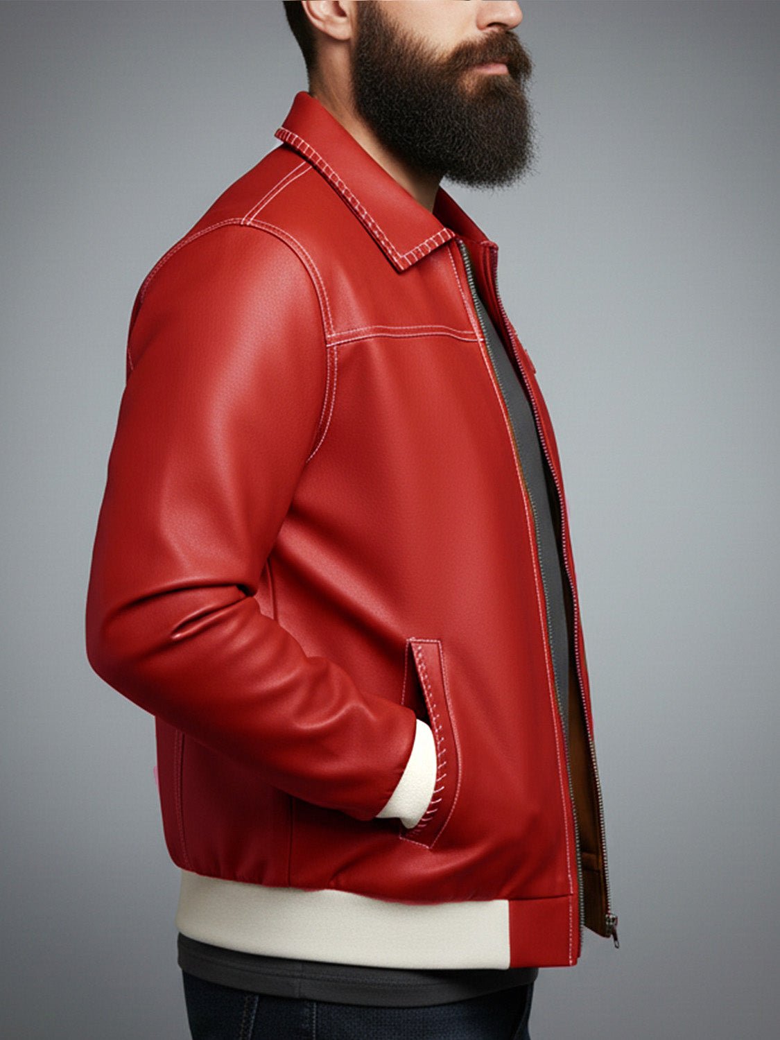 Crimson Wine Leather Jacket - Number3Clothing Crimson Wine Leather Jacket - Number3Clothing