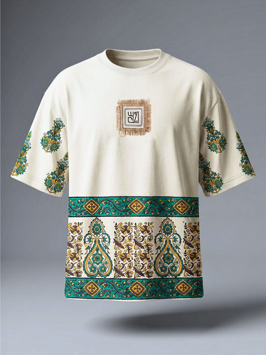 Ethnic Block Print Tee - Number3Clothing
