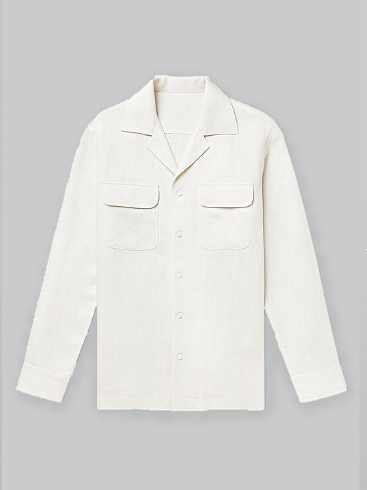 Ivory Coast Linen Safari Shirt - Number3Clothing