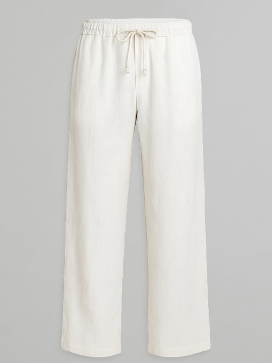 Ivory Coast Relaxed Linen Trousers - Number3Clothing