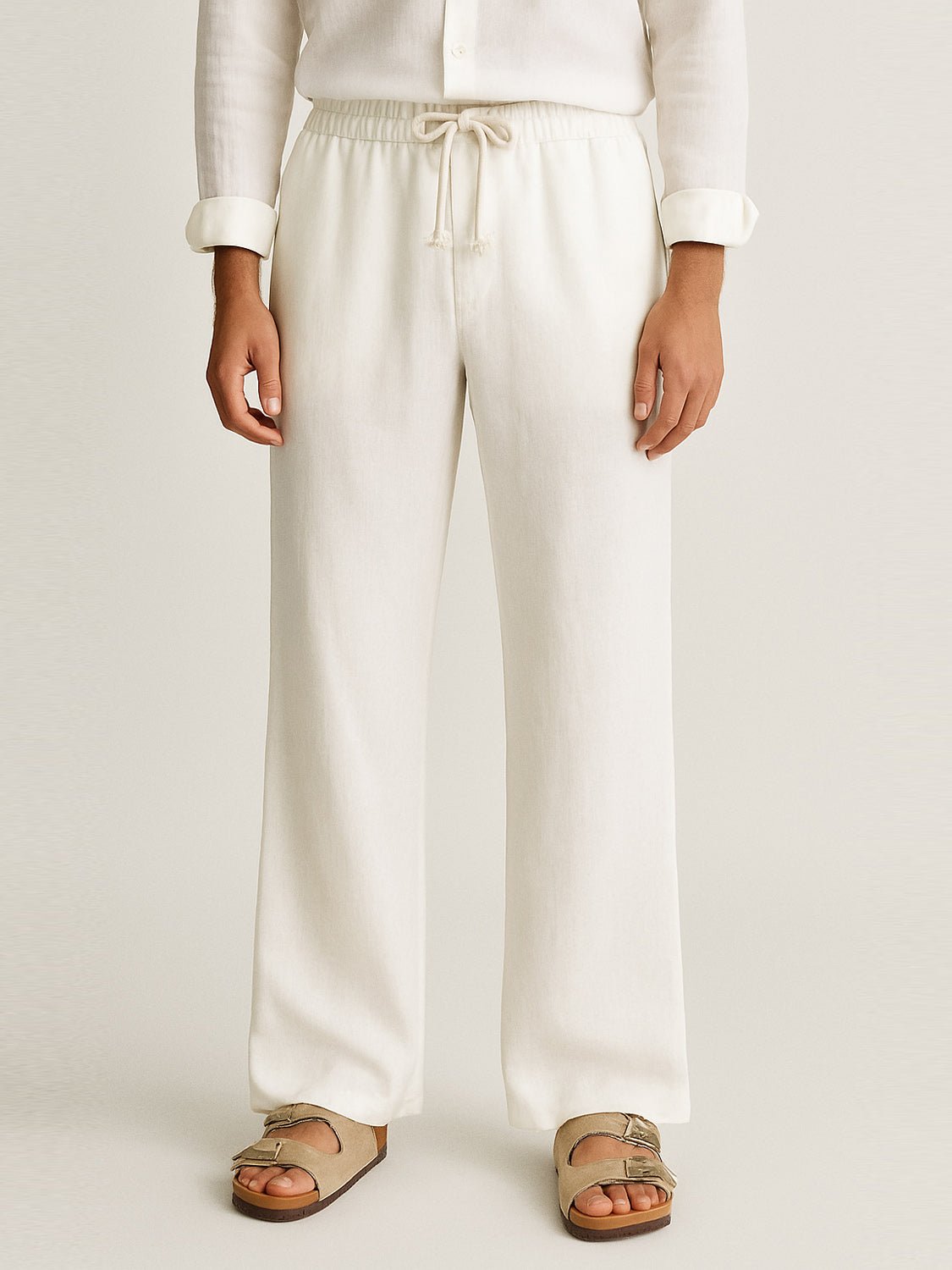 Ivory Coast Relaxed Linen Trousers - Number3Clothing Ivory Coast Relaxed Linen Trousers - Number3Clothing