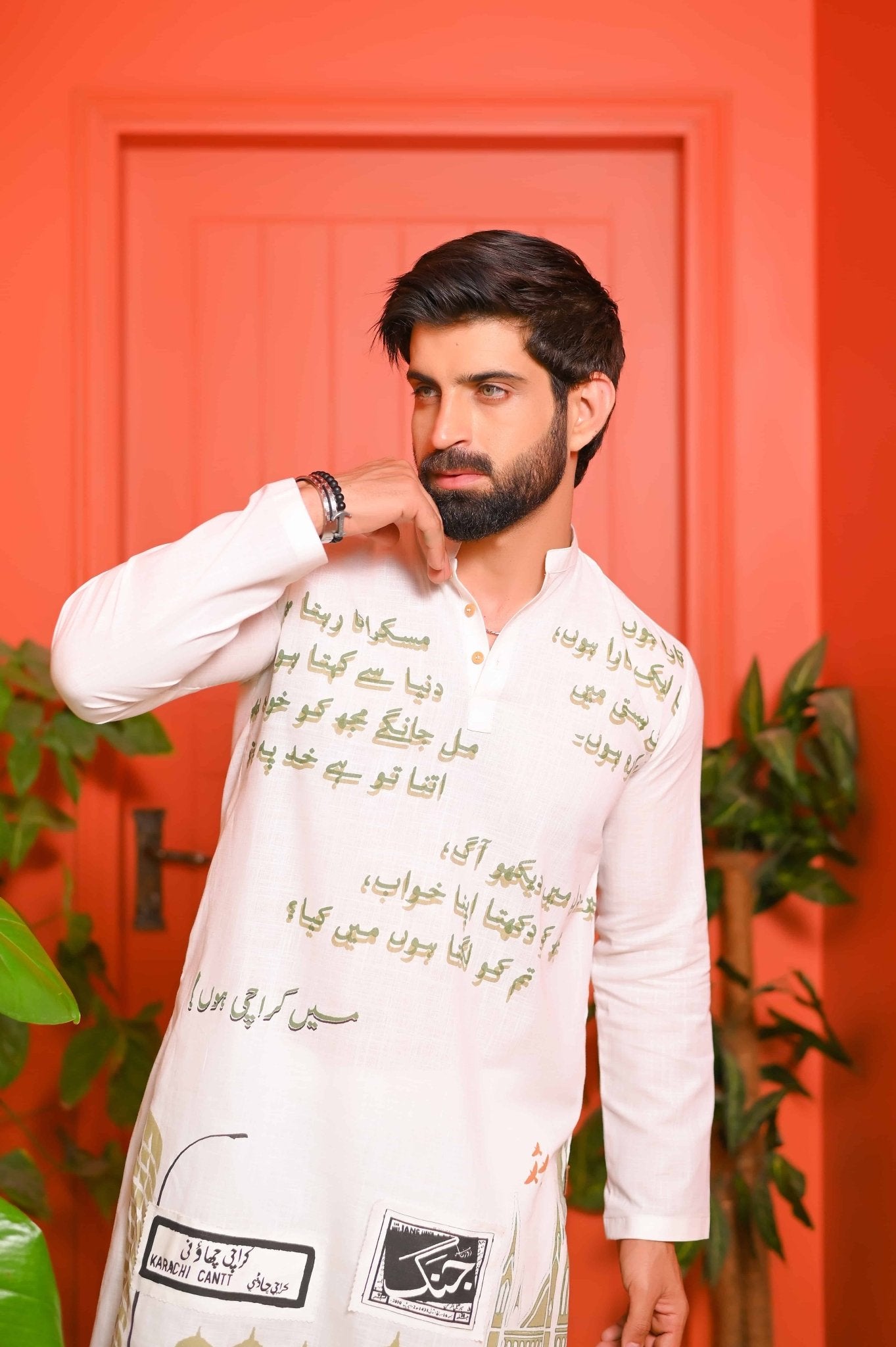 Mai Karachi Hun! - White Kurta Trouser - Number3Clothing Mai Karachi Hun! - White Kurta Trouser - Number3Clothing