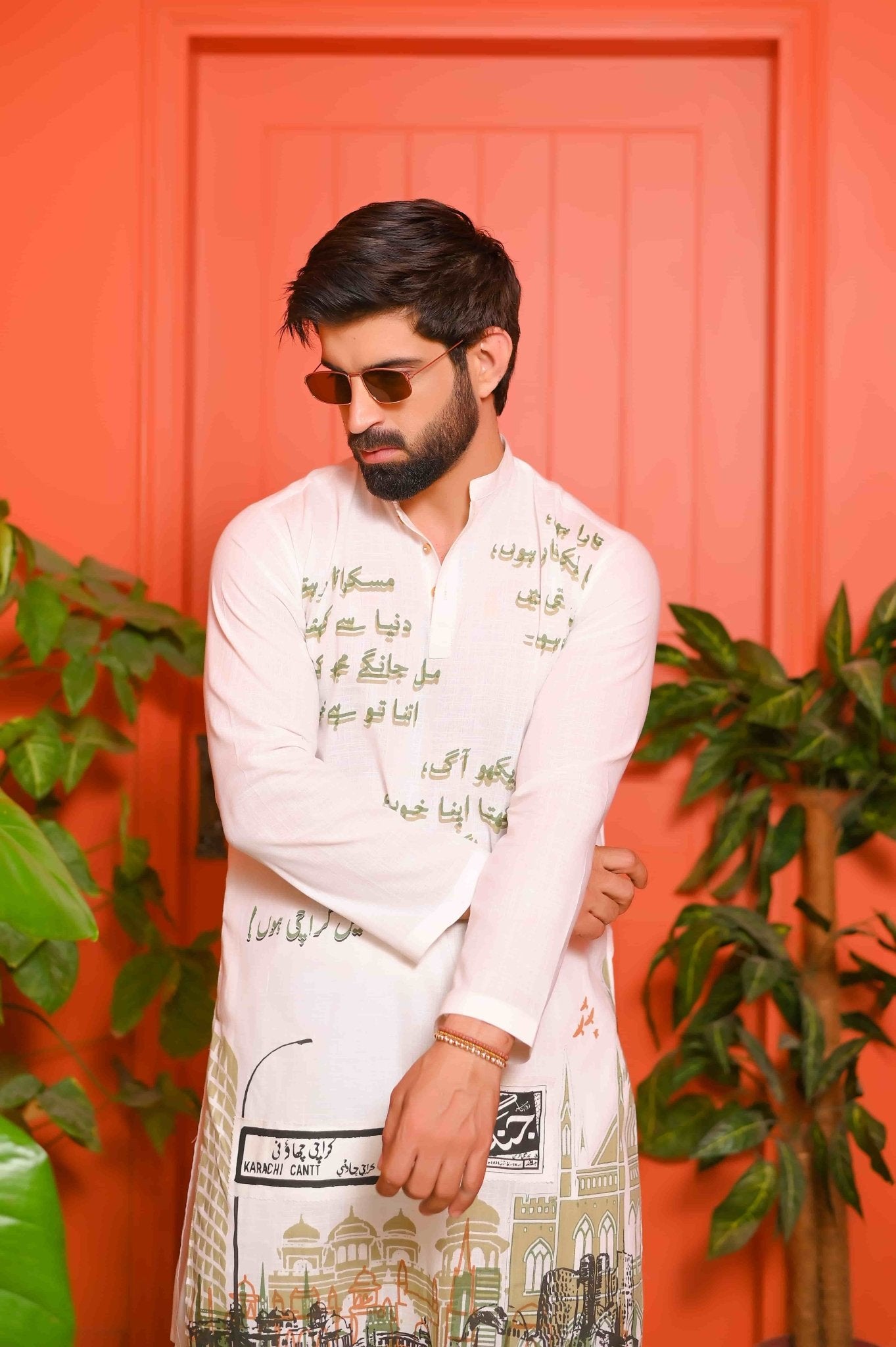 Mai Karachi Hun! - White Kurta Trouser - Number3Clothing Mai Karachi Hun! - White Kurta Trouser - Number3Clothing