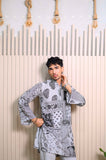 Naqoosh - Smoke Kurta Trouser - Number3Clothing Naqoosh - Smoke Kurta Trouser - Number3Clothing