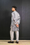 Naqoosh - Smoke Kurta Trouser - Number3Clothing Naqoosh - Smoke Kurta Trouser - Number3Clothing