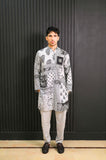 Naqoosh - Smoke Kurta Trouser - Number3Clothing Naqoosh - Smoke Kurta Trouser - Number3Clothing