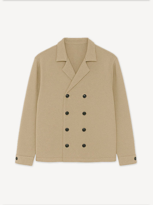 Sahara Stone Double - Breasted Linen Shirt - Number3Clothing