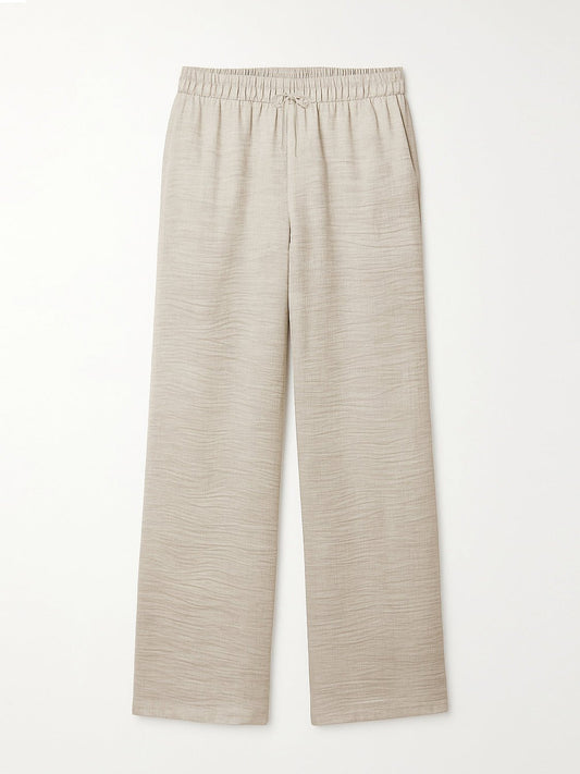 Sand Dune Textured Linen Trousers - Number3Clothing