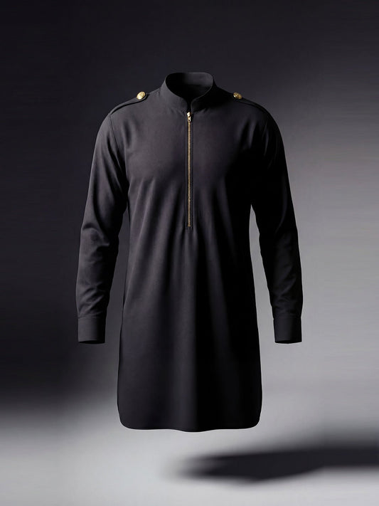 Zarb Noir Kurta Trouser - Number3Clothing