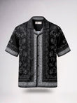 Bandana Print Cuban Collar Shirt