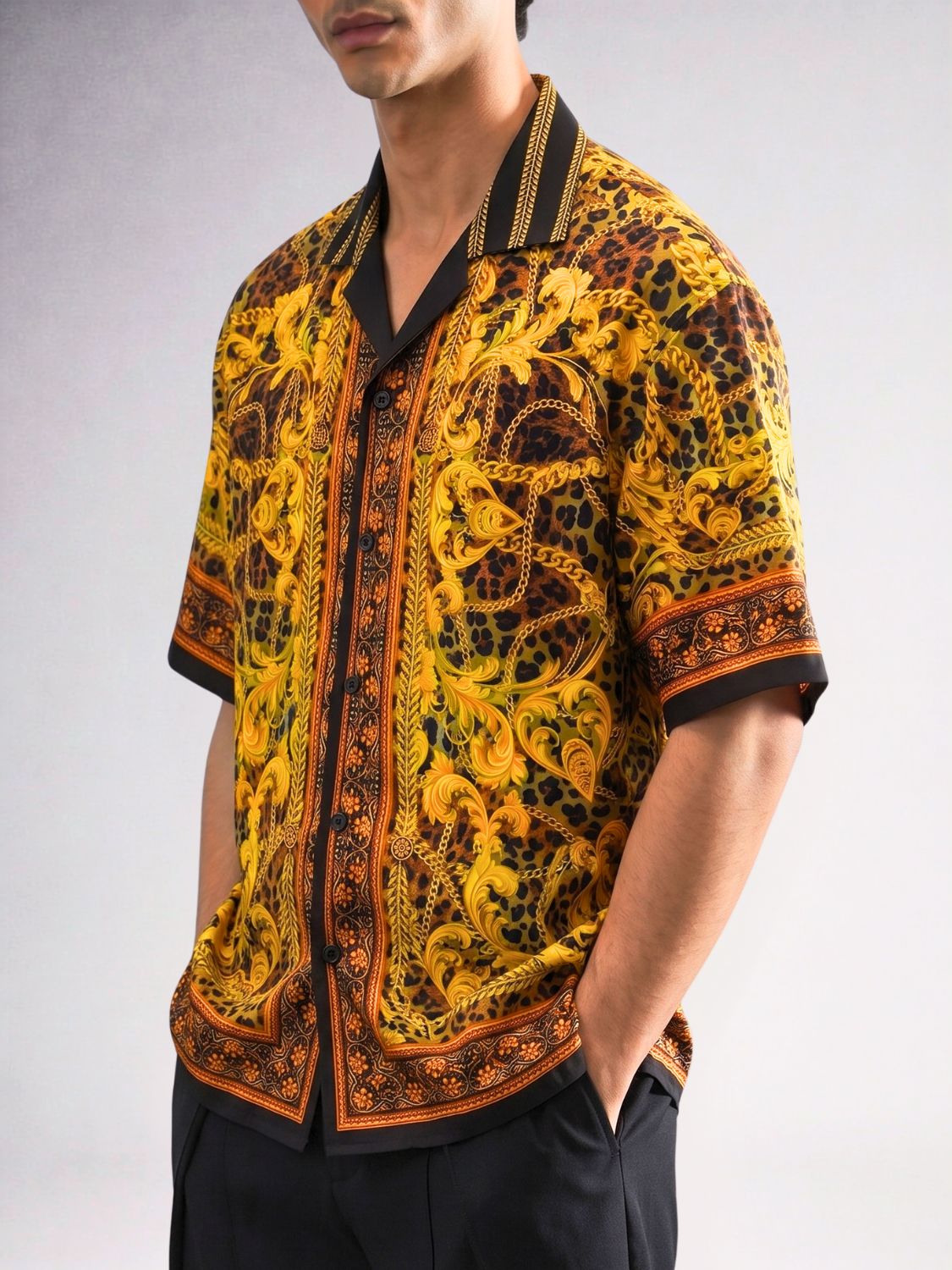 Regelia Printed Cuban Collar Shirt