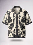 Imperial Crest Printed Cuban Collar Shirt