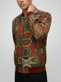 Tapestry Print Bomber Jacket
