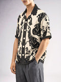 Imperial Crest Printed Cuban Collar Shirt