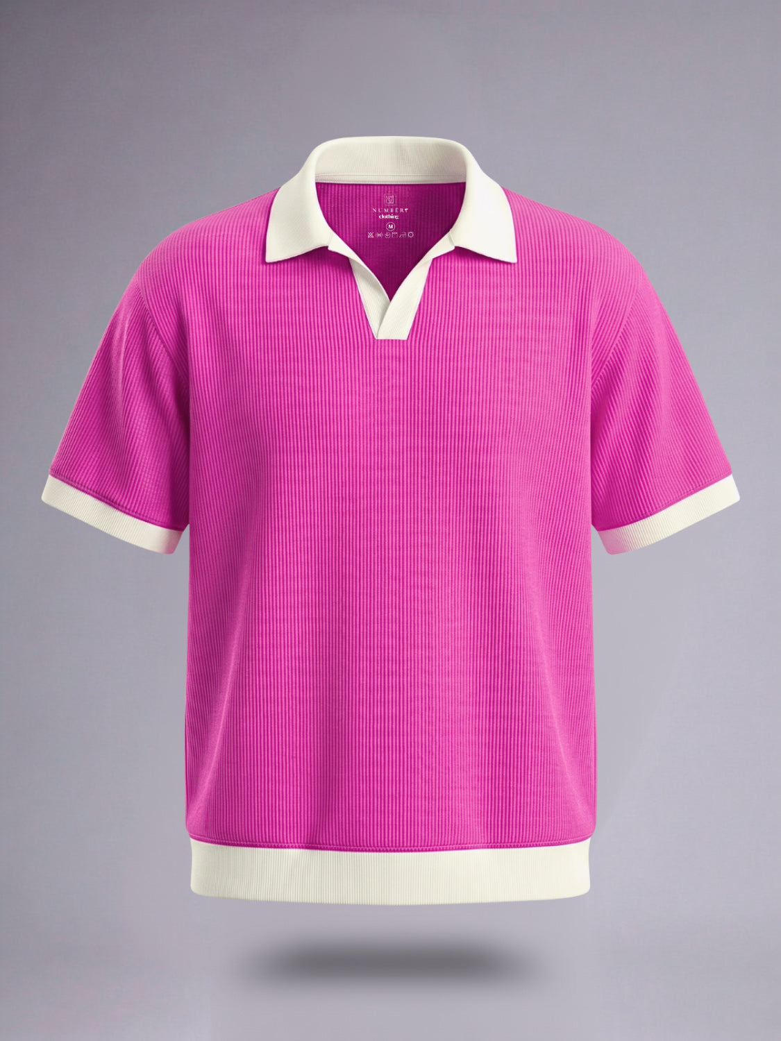 Plum Oxford Rib Knit polo