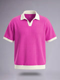 Plum Oxford Rib Knit polo