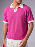 Plum Oxford Rib Knit polo