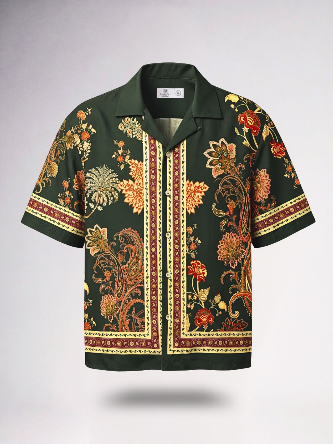 Island Grove Printed Cuban Collar Shirt