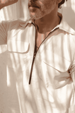Asfar -Ivory Cuban Kurta Trouser: