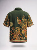 Island Grove Printed Cuban Collar Shirt