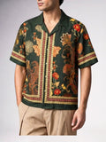 Island Grove Printed Cuban Collar Shirt