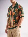 Island Grove Printed Cuban Collar Shirt