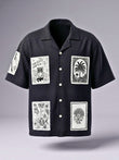 Black Checkmate Cuban Shirt