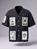 Black Checkmate Cuban Shirt