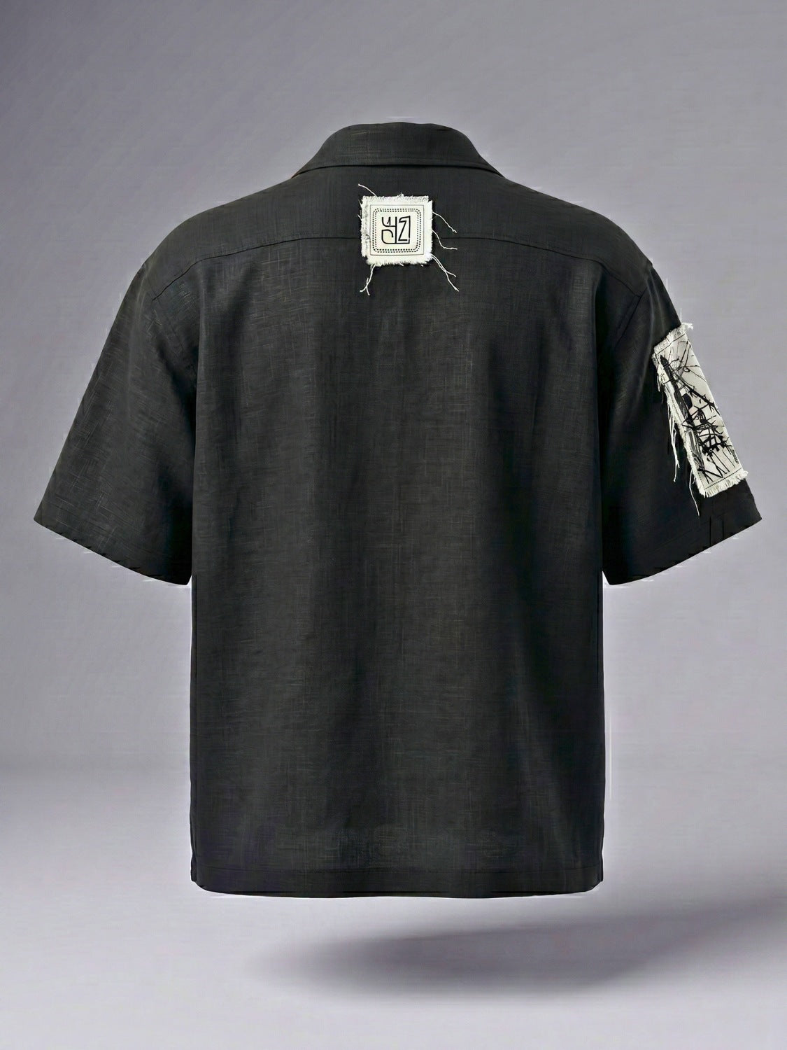 Black Checkmate Cuban Shirt