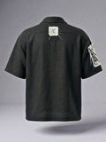 Black Checkmate Cuban Shirt