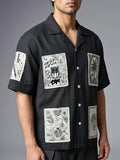 Black Checkmate Cuban Shirt
