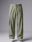 Sage Pleated Wide-Leg Trouser Pant