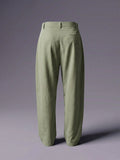 Sage Pleated Wide-Leg Trouser Pant