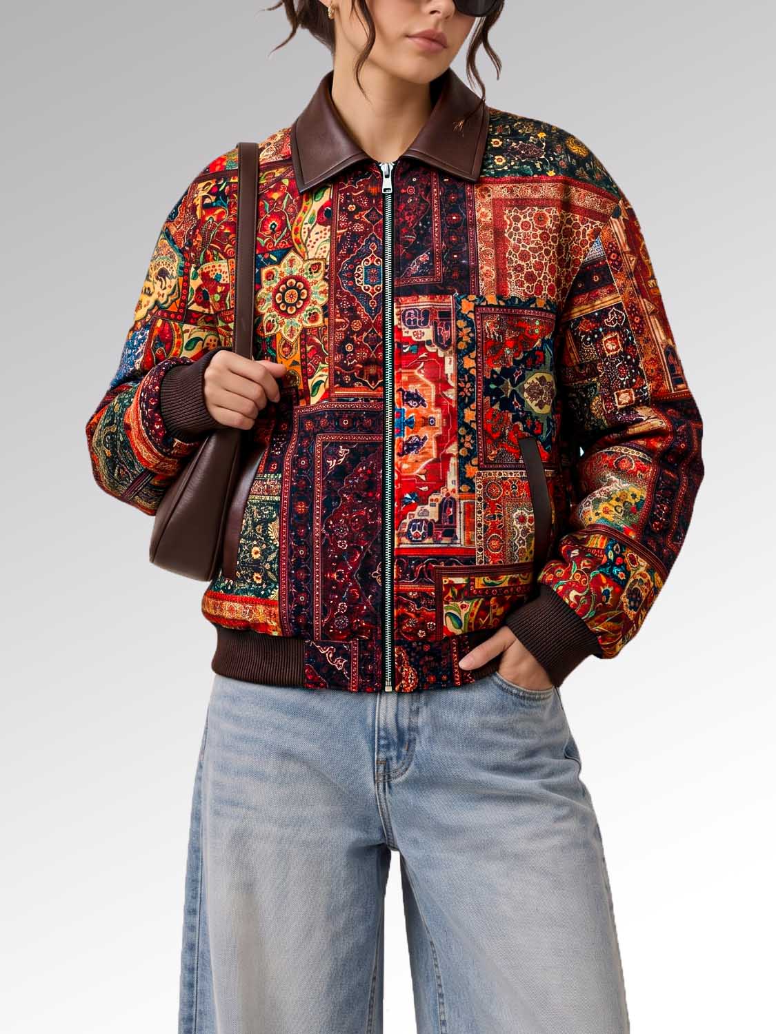 Unisex Archive 505 print Bomber jacket