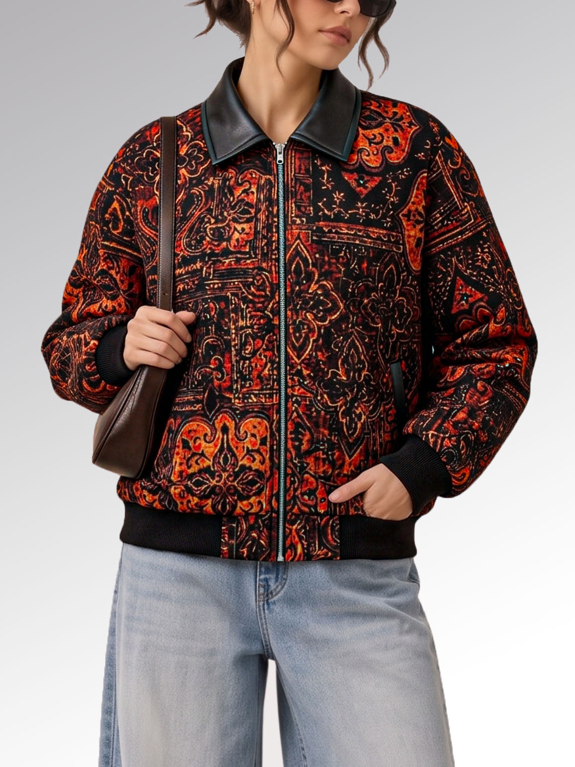 Unisex Archive 101 print Bomber jacket