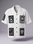 White Checkmate Cuban Shirt