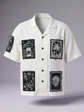 White Checkmate Cuban Shirt