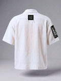 White Checkmate Cuban Shirt