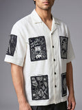 White Checkmate Cuban Shirt