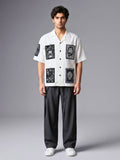 White Checkmate Cuban Shirt