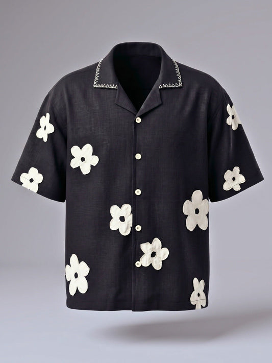 Ash Resort Patch Cuban Shirt - Number3Clothing