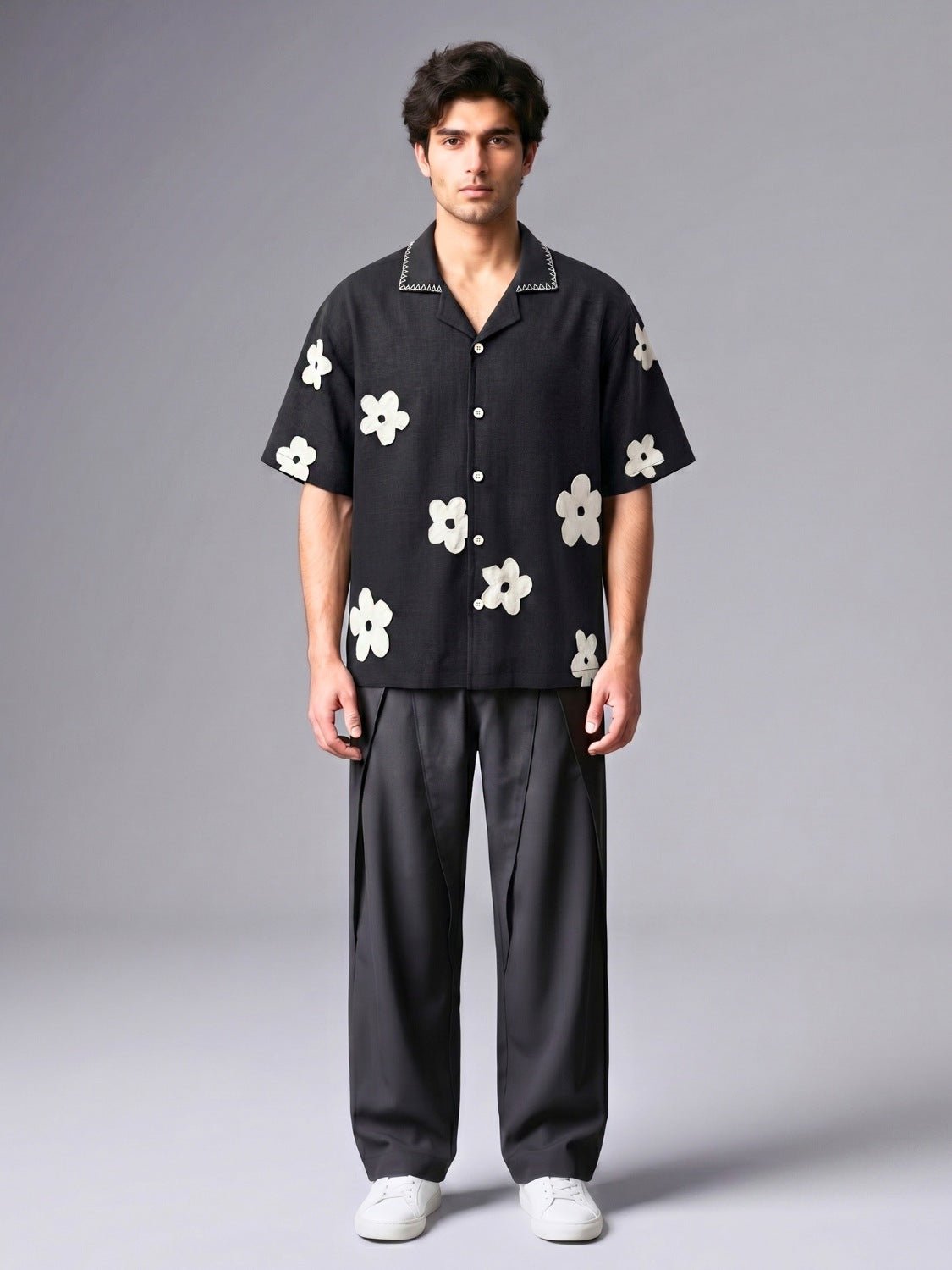 Ash Resort Patch Cuban Shirt - Number3Clothing