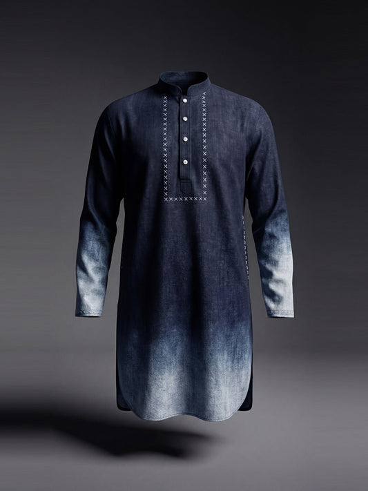 Azraq Indigoline Kurta trouser - Number3Clothing