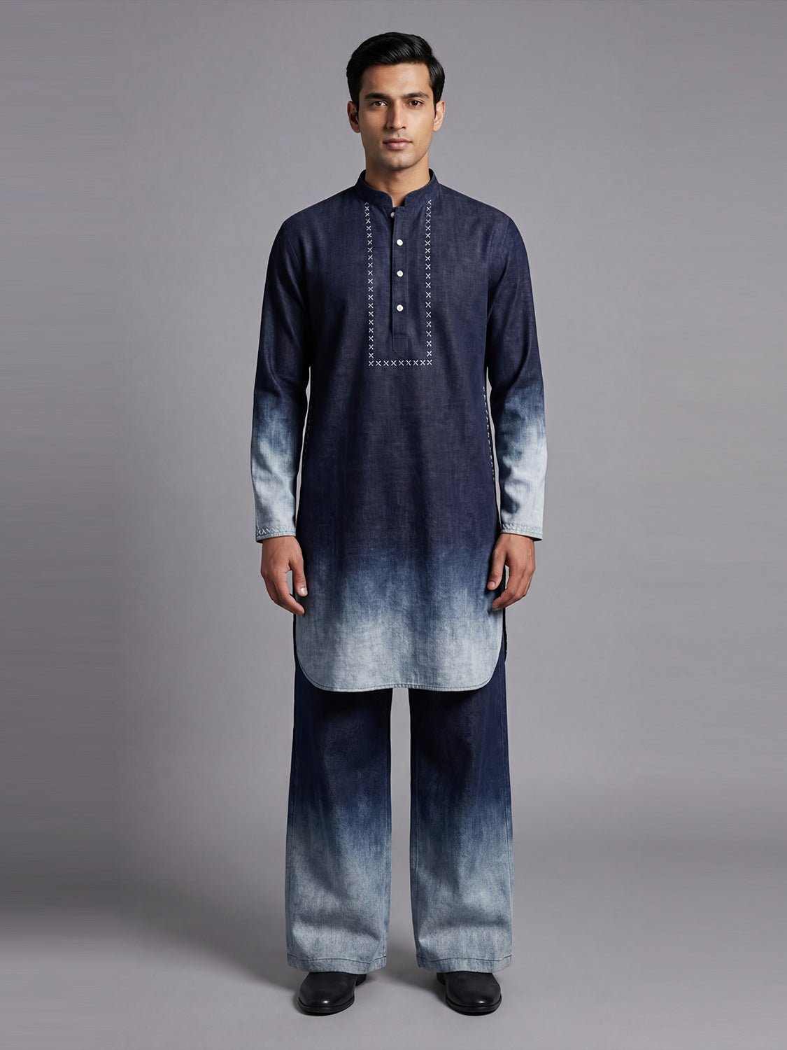 Azraq Indigoline Kurta trouser - Number3Clothing