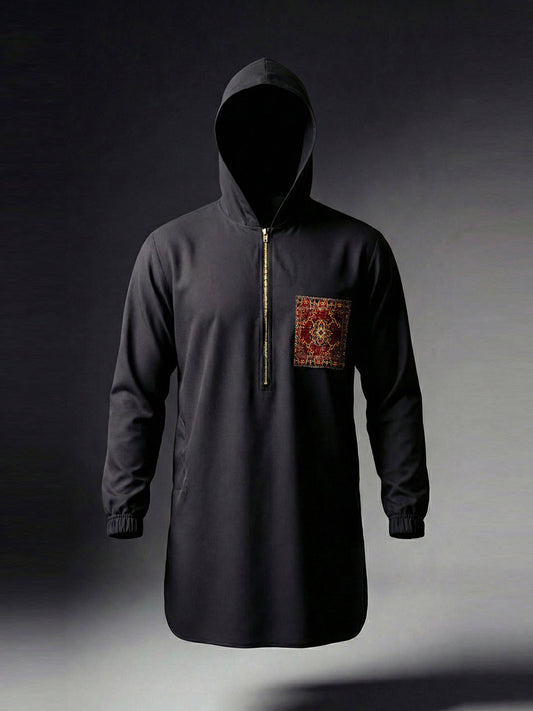 Bazaar Kohl Oversized Hooded Kurta Trouser - Number3Clothing