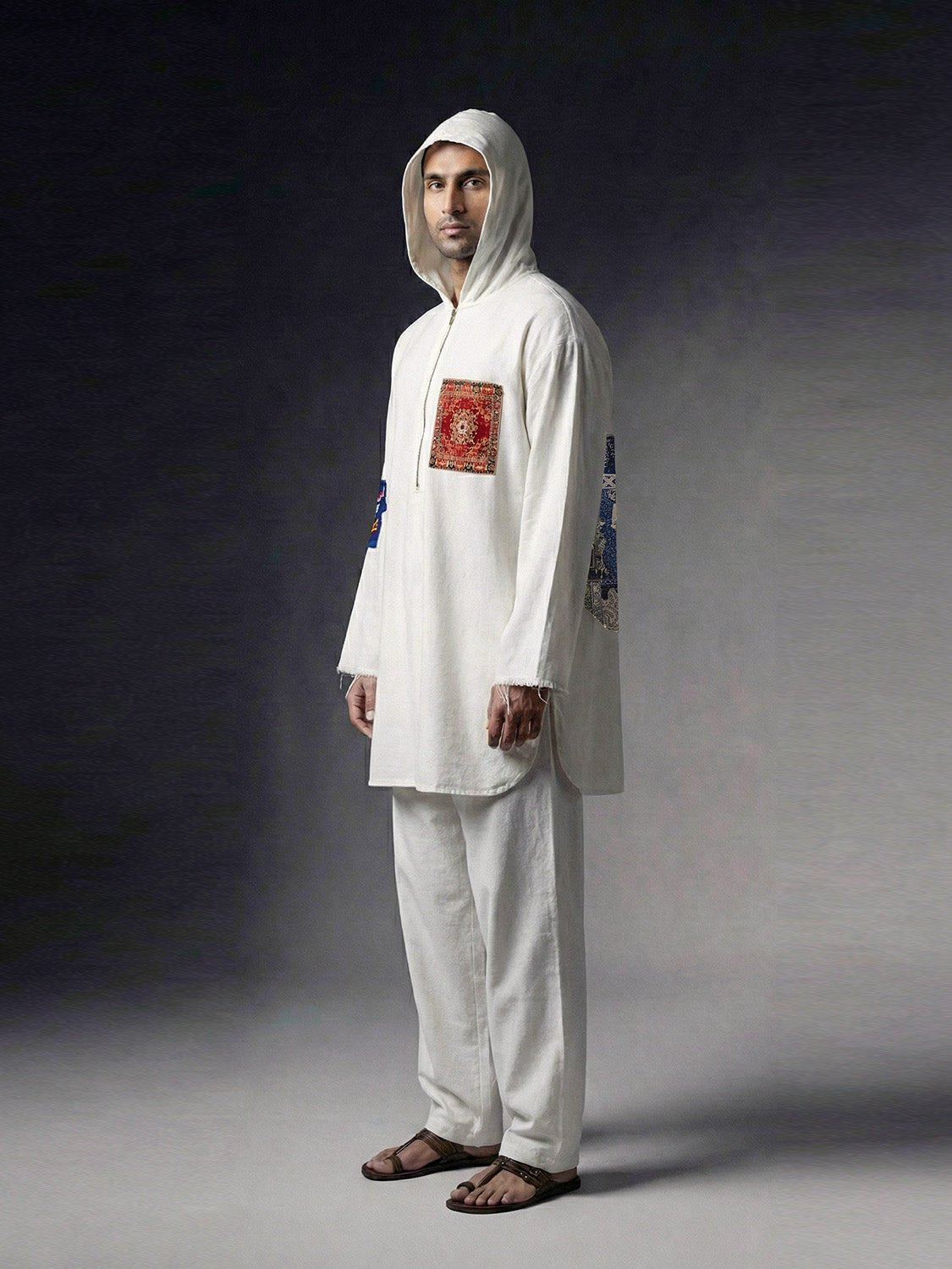 Bazaar Kohl Oversized Hooded Kurta Trouser - Number3Clothing